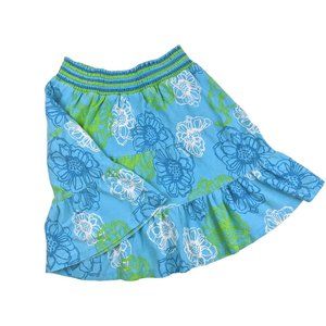 Blue and Green floral girls skirt Medium Size